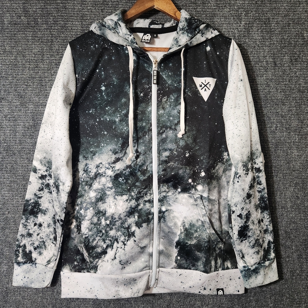 Into The AM  Galaxy Hoodie Cardigan Sweater Size S